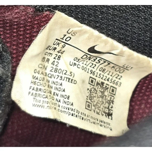 NIKE Dunk Mid Burgundy White Men's US 10 GUC Streetwear 👟‎